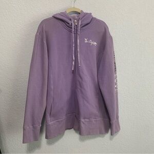 Thirty One Live. Share. Love. Plus Size Purple Full Zip Hoodie